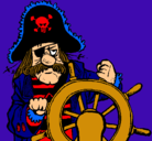 Dibujo Capitán pirata pintado por jonn