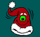 Dibujo Gorro de Papa Noel pintado por barret
