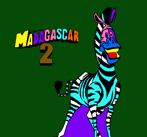 Dibujo Madagascar 2 Marty pintado por solcito_11