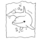 Dibujo Delfín pintado por alealvarez