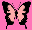Dibujo Mariposa con alas negras pintado por albacuenca