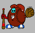 Dibujo Bola de béisbol pintado por chino64
