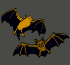Dibujo Un par de murciélagos pintado por ratpanats