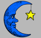 Dibujo Luna y estrella pintado por annerlys