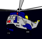 Dibujo Helicóptero al rescate pintado por dell