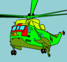 Dibujo Helicóptero al rescate pintado por seus