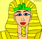 Dibujo Tutankamon pintado por barbie2002