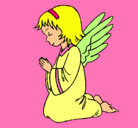 Dibujo Ángel orando pintado por genesis