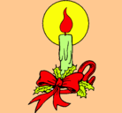Dibujo Vela de navidad pintado por mcjhd
