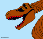 Dibujo Esqueleto tiranosaurio rex pintado por juancarlos