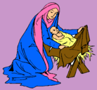 Dibujo Nacimiento del niño Jesús pintado por marivi