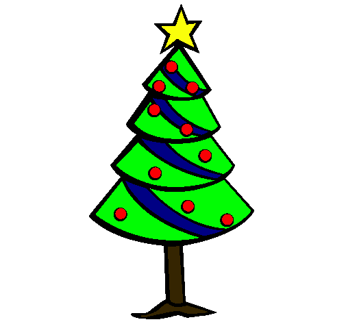 Dibujo Árbol de navidad II pintado por bobesponja