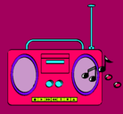Dibujo Radio cassette 2 pintado por rubiamargoot