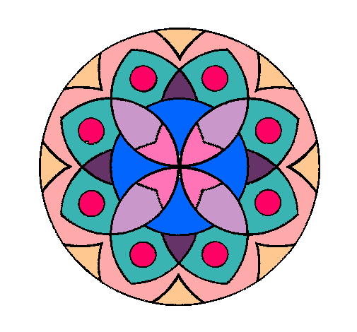 Dibujo Mandala 13 pintado por 1998