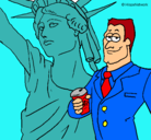 Dibujo Estados Unidos de América pintado por milko