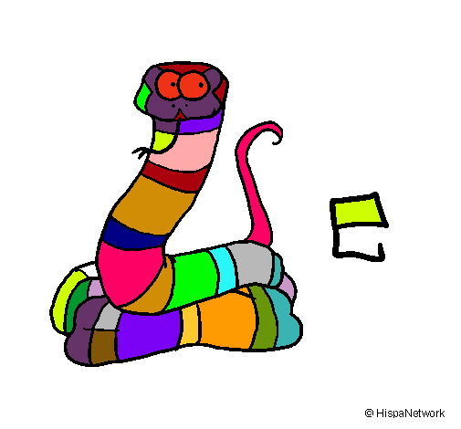 Dibujo Serpiente pintado por ines