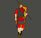 Dibujo Soldado romano pintado por zerocool