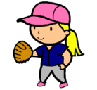 Dibujo Jugadora de béisbol pintado por nxue7ueh38