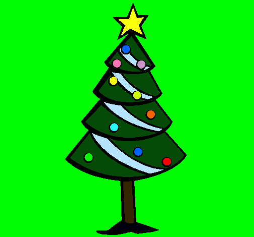 Dibujo Árbol de navidad II pintado por luzadriana
