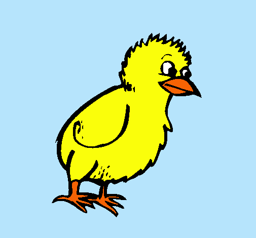 Dibujo Pollito pintado por pinkigrama