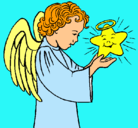 Dibujo Ángel y estrella pintado por ghiane