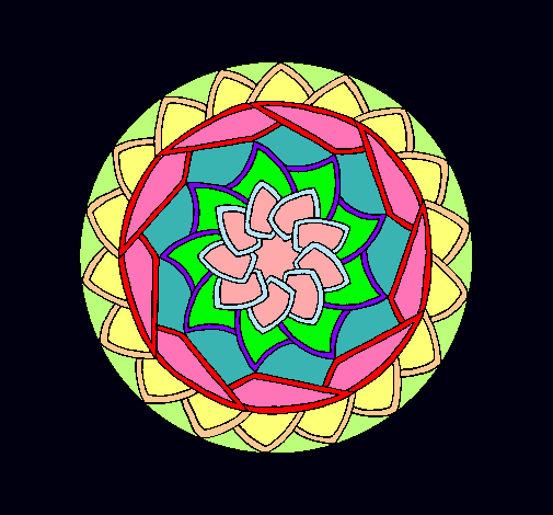 Dibujo Mandala 1 pintado por dianita