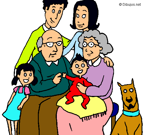 Dibujo Familia pintado por pupi