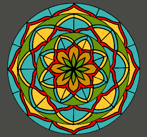 Dibujo Mandala 6 pintado por blanca