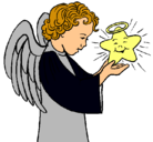 Dibujo Ángel y estrella pintado por Tismy