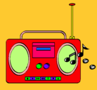 Dibujo Radio cassette 2 pintado por radio 