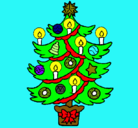 Dibujo Árbol de navidad con velas pintado por drejo