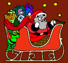 Dibujo Papa Noel en su trineo pintado por seba_cacaroto