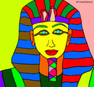 Dibujo Tutankamon pintado por juliopad