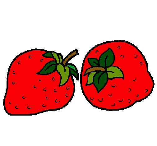 Dibujo fresas pintado por erika123