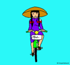 Dibujo China en bicicleta pintado por criistiina