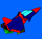 Dibujo Nave cohete pintado por camilaquilodran