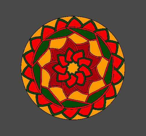 Dibujo Mandala 1 pintado por blanca