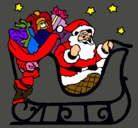 Dibujo Papa Noel en su trineo pintado por vasdfb