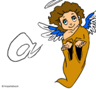 Dibujo Ángel pintado por alanko