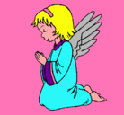 Dibujo Ángel orando pintado por neyla