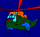Dibujo Helicóptero al rescate pintado por moises