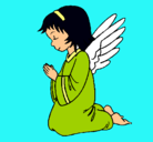 Dibujo Ángel orando pintado por jahnelliot