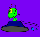 Dibujo Extraterrestre volando pintado por wertrfw5er