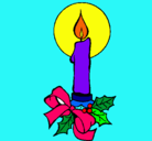 Dibujo Vela de navidad pintado por Mara