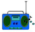 Dibujo Radio cassette 2 pintado por melani