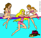 Dibujo Barbie y sus amigas pintado por nchc1999