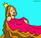 Dibujo Princesa relajada pintado por Garbi