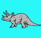 Dibujo Triceratops pintado por dinotren