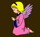 Dibujo Ángel orando pintado por cecilita