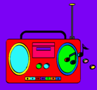 Dibujo Radio cassette 2 pintado por moises
